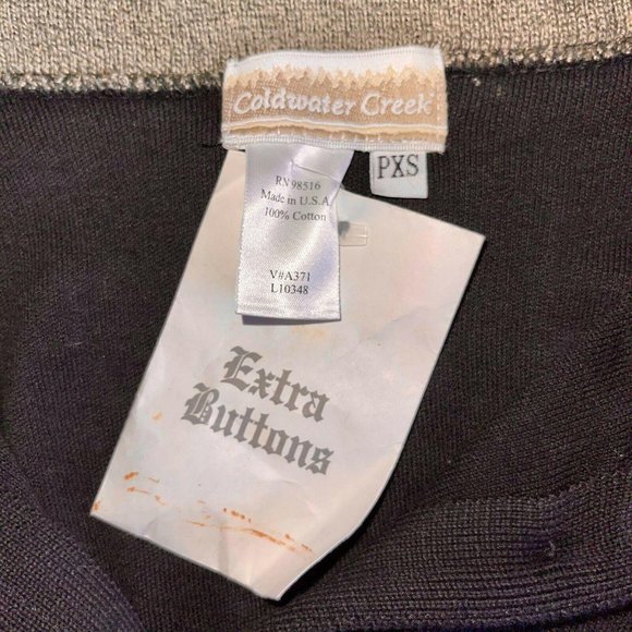 Coldwater Creek Womens Black Sweater with Grey Col - Picture 4 of 5